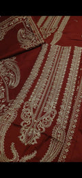 Lawn 2pc long neck maroon