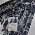 3pc Br.blue (print with embroidery collection)