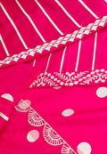 2pc emb polka dots shoking pink