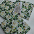 Lawn 3pc printed offwhite rose