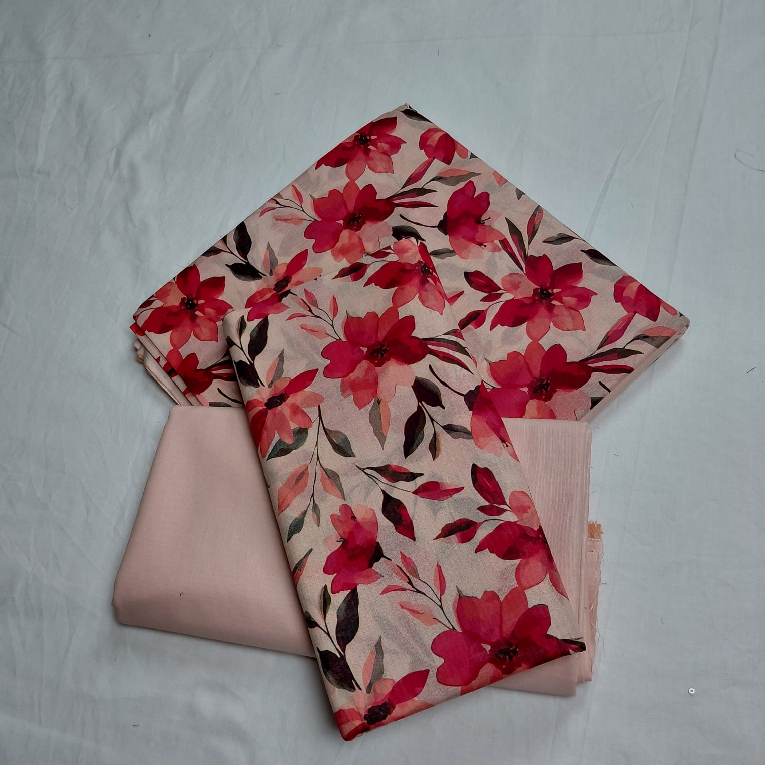 Lawn Printed 2pc Peach n Pink Flowers
