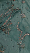 Lawn 2pc embroidered ethnc flower bunch sage green