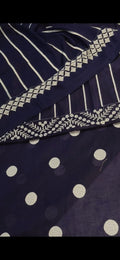 Lawn 2pc embroided blue  polka dots rs