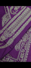 Lawn 2pc embroided purple polka dots rs