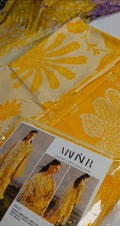 Mahnur yellow n offwhite contrast