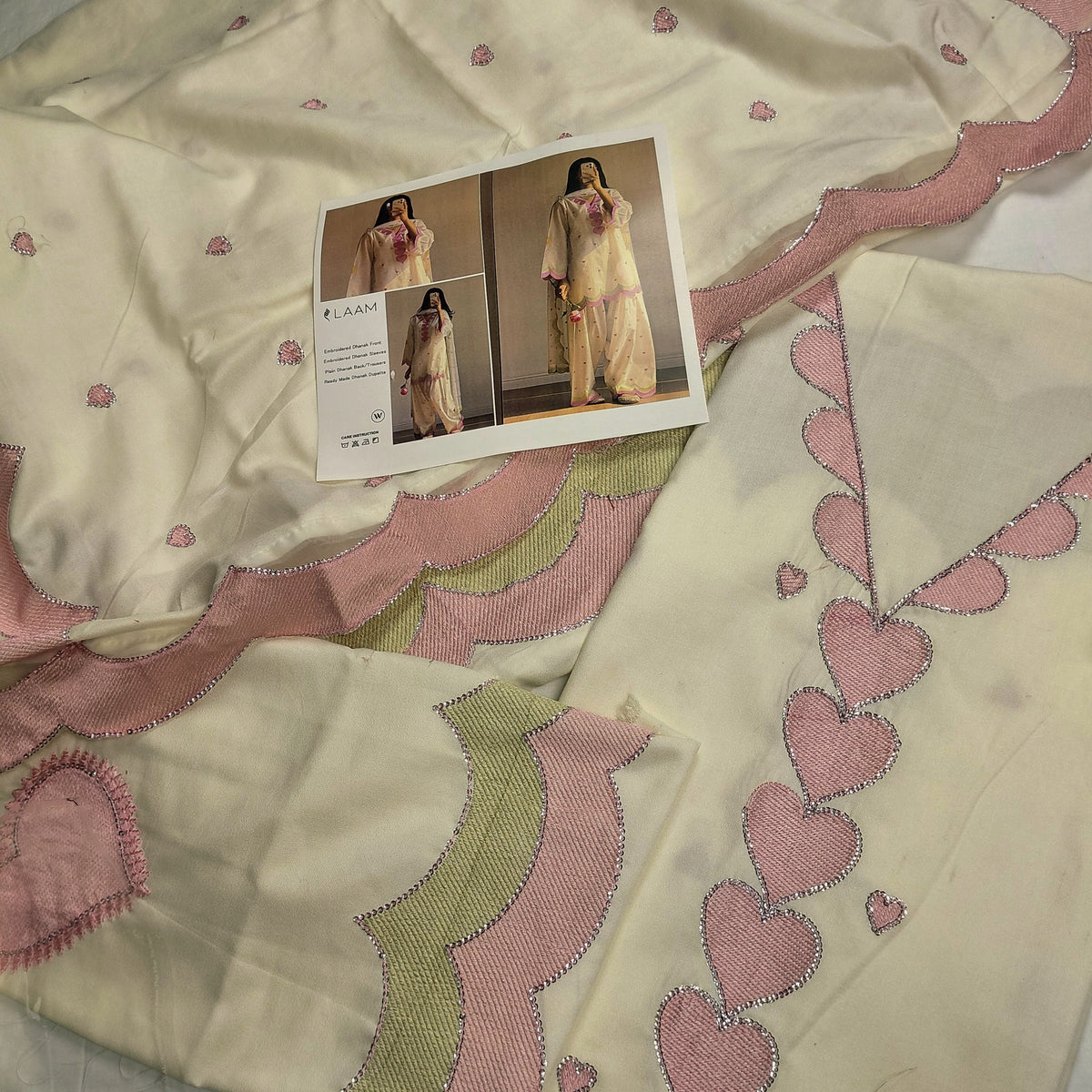 3pc dhank pink heatrs