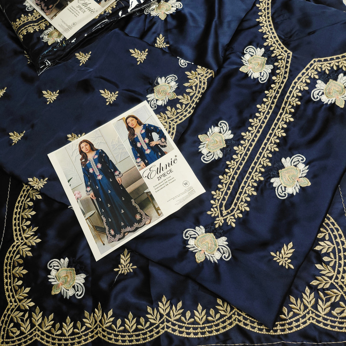 2pc silk mahira (n.blue)