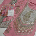 3pc dhanak pink paisley