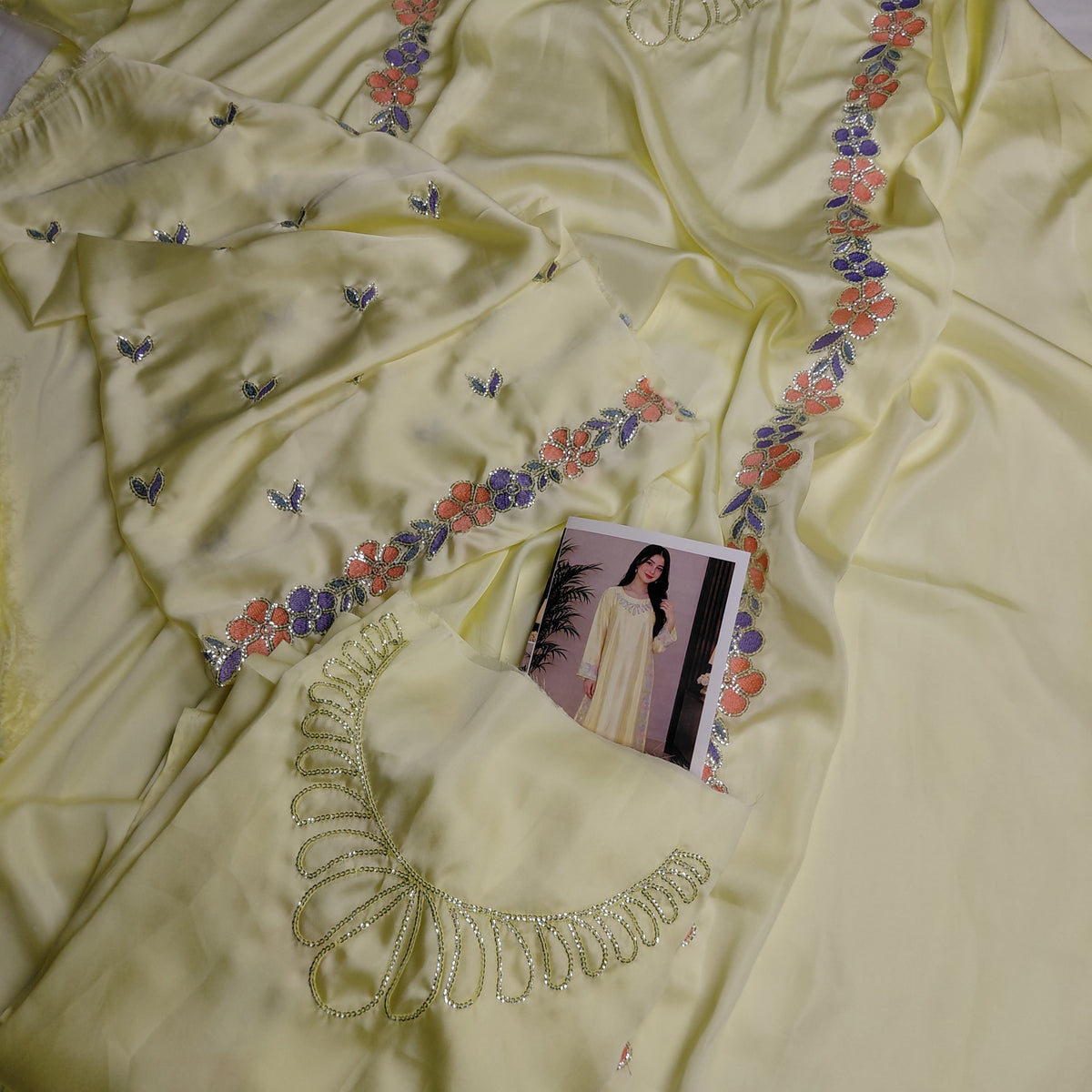 2pc silk kaftan Laam(b.y)