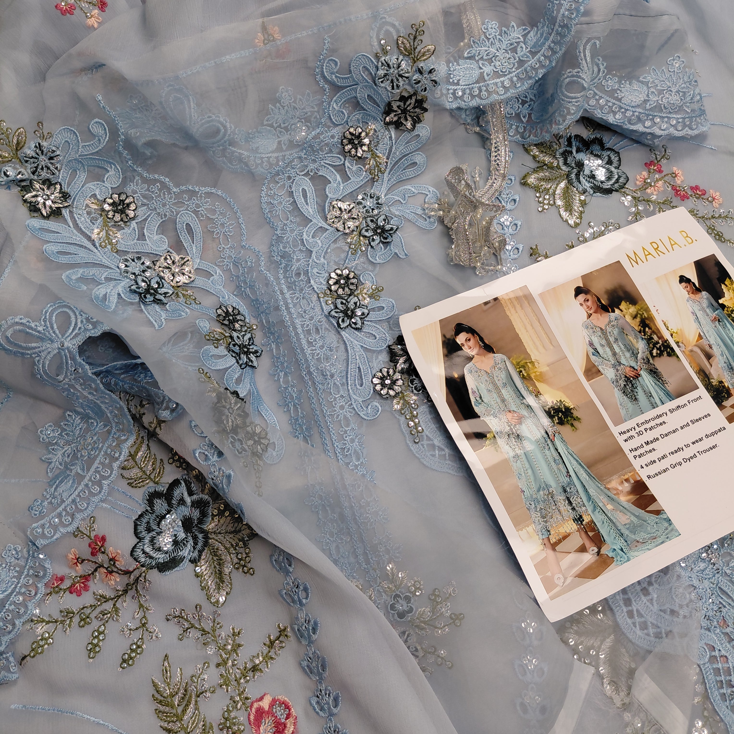 Luxury chiffon ice.blue M.b