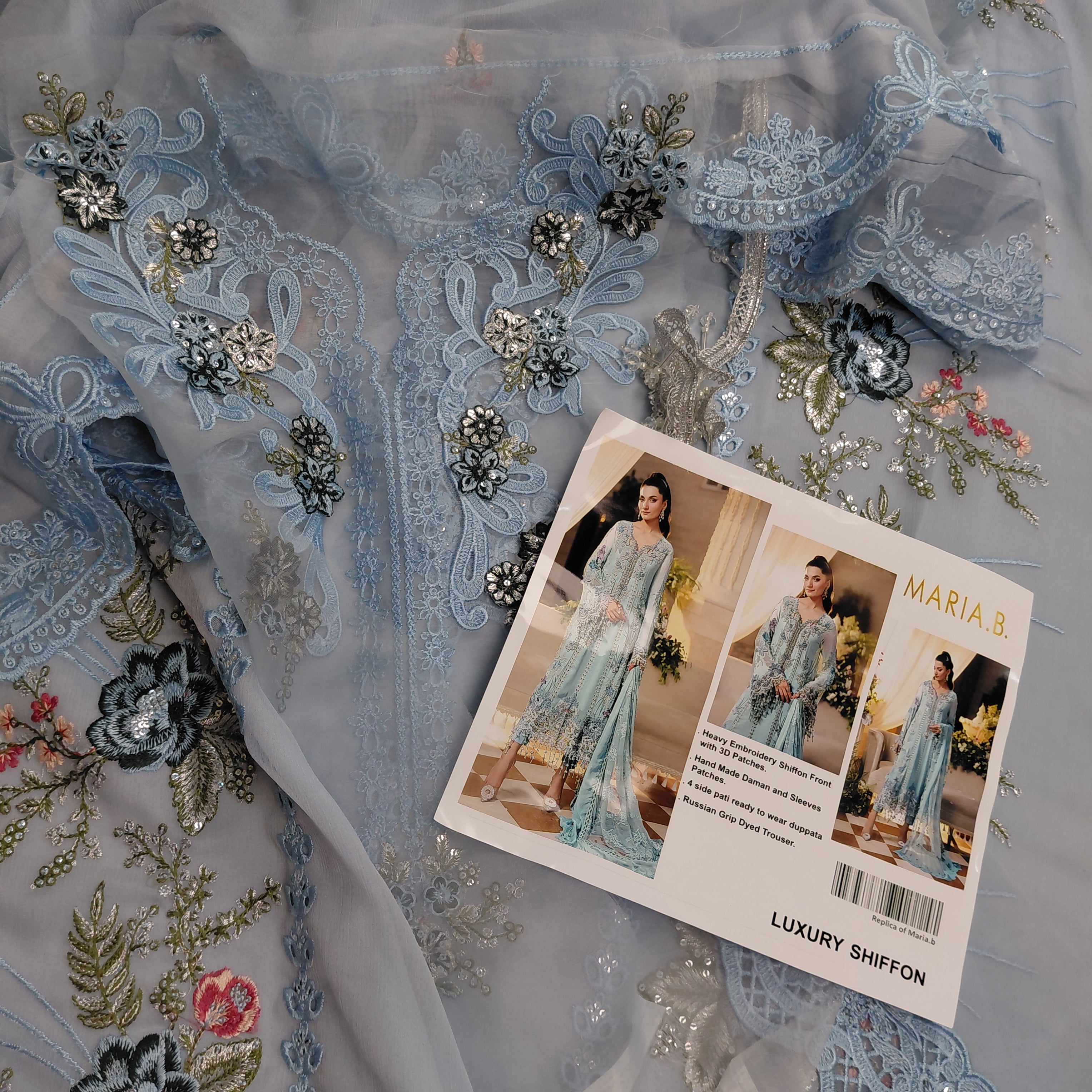 Luxury chiffon ice.blue M.b