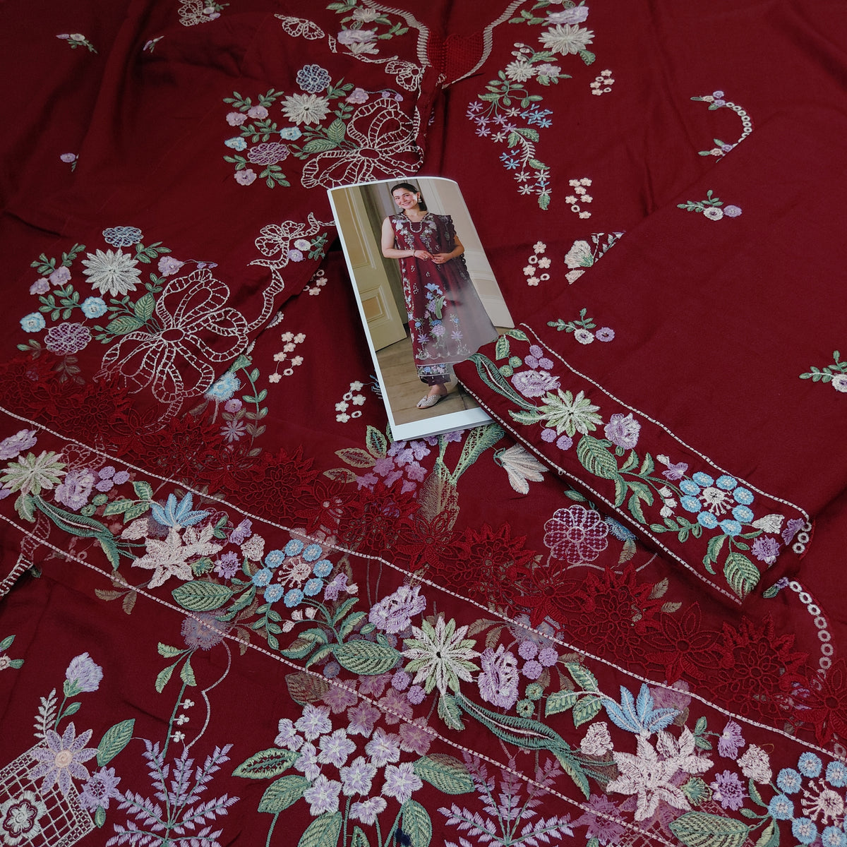 3pc dhnk maroon ribbon