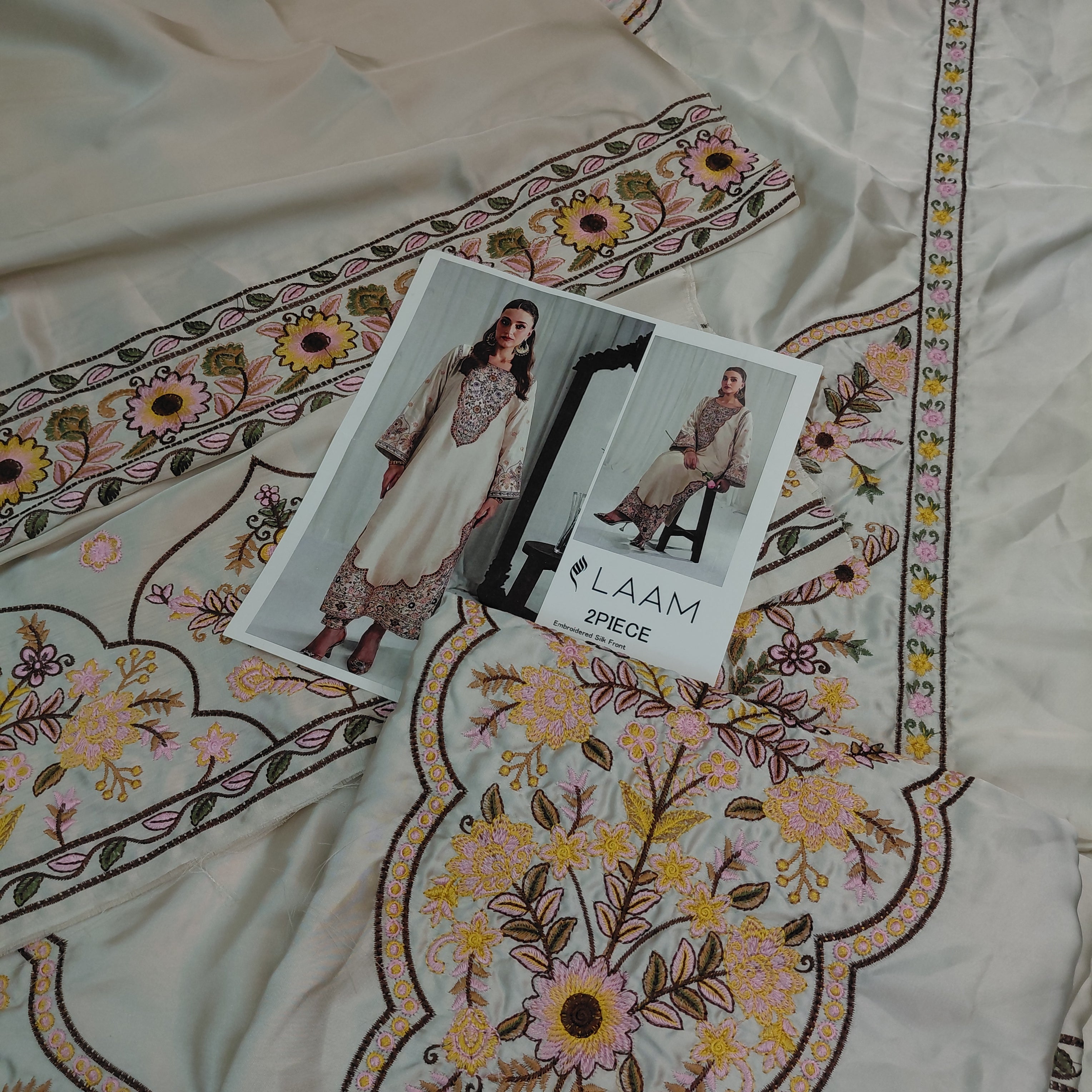 2pc silk laam nude