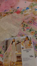 3pc lawn m.b stripe pink