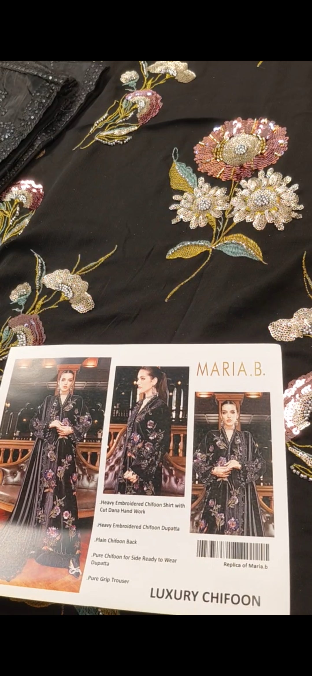 3pc luxury chiffon m.b twin seq