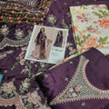 3pc silk eth plum farshi