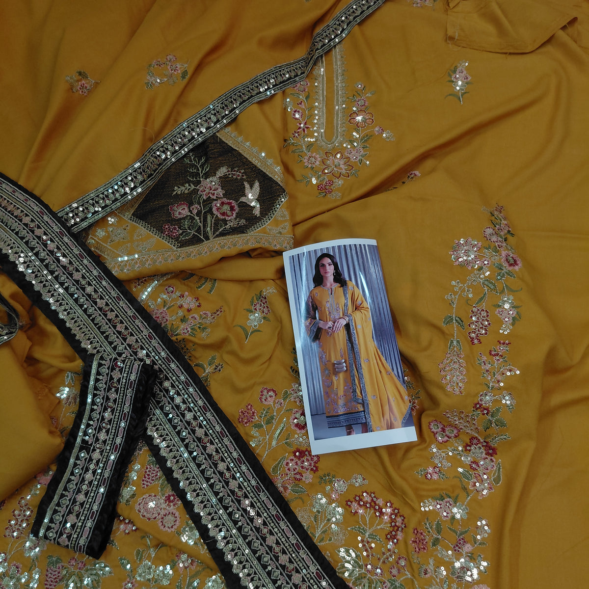 3pc Dhanak mustrd shine